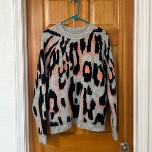 Anthropologie cheetah print sweater